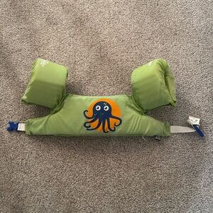 STEARNS Kids Life Jacket Lime Green with Blue Octopus Fits 30-50 lbs - Life Vest